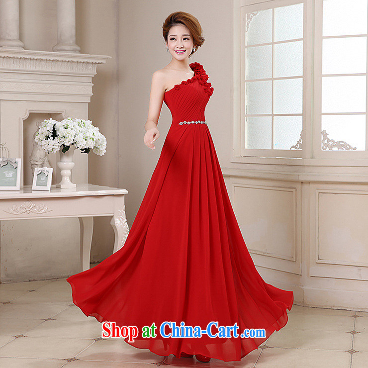 There's a dress long wedding dresses and stylish wedding toast Service Bridal bridesmaid single shoulder the shoulder cultivating red Xs 151 large red XXL pictures, price, brand platters! Elections are good character, the national distribution, so why buy now enjoy more preferential! Health