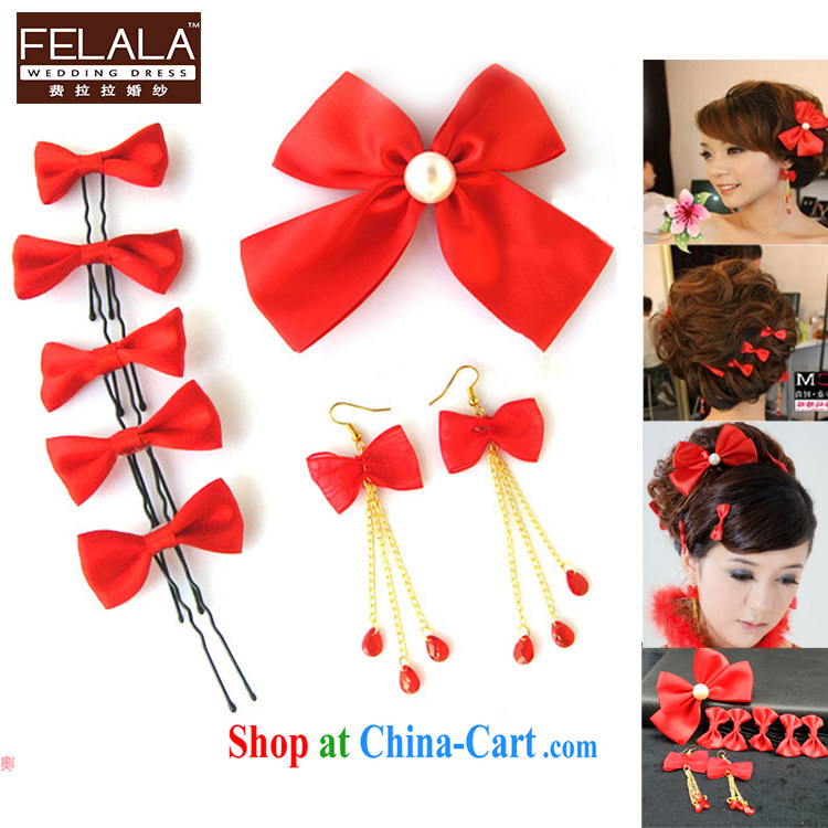 Ferrara sweet bow-tie 8 piece bridal headdress bridal jewelry red pictures, price, brand platters! Elections are good character, the national distribution, so why buy now enjoy more preferential! Health
