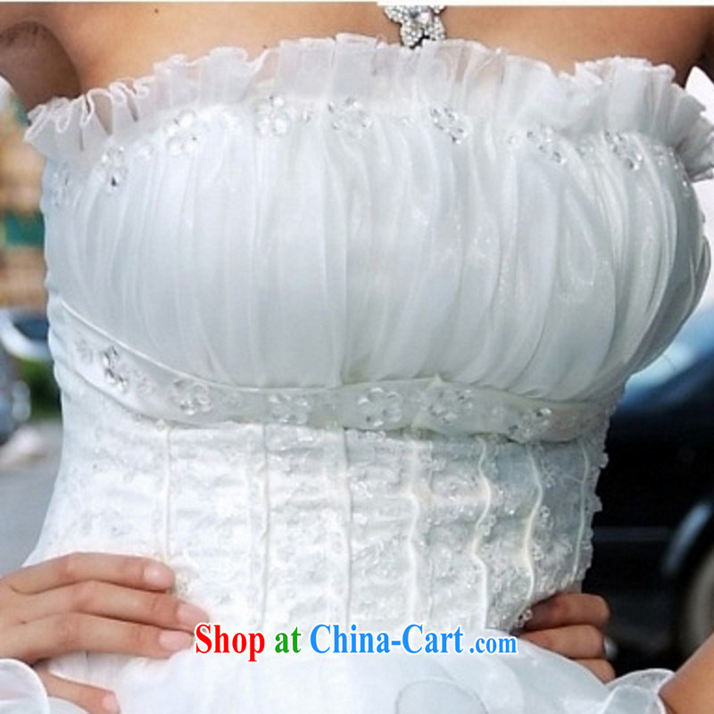 Love so Peng Han-Princess bride-tail wedding dresses Korean Spring Summer and Autumn marriage new 2015 white M pieced, love so Pang, shopping on the Internet