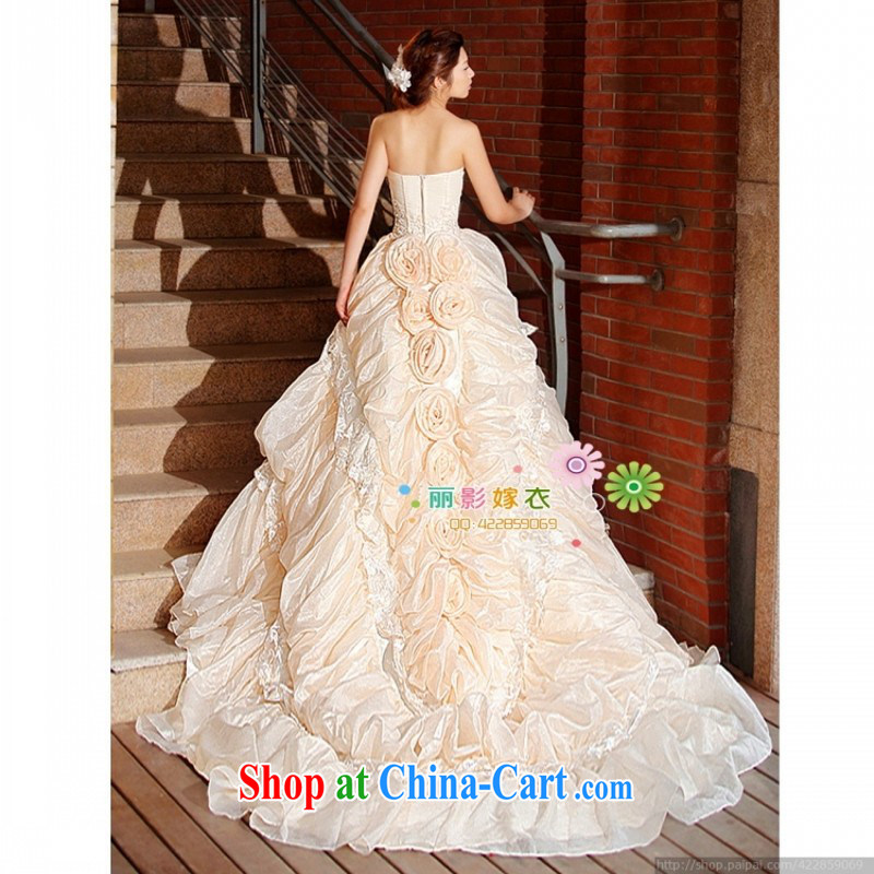 Love so Pang 9 roses Won-sweet wedding Korean Princess Mary Magdalene chest shaggy stars with drag and drop, the wedding dresses champagne customer size will not be refunded, love so Pang, shopping on the Internet