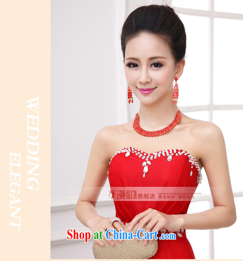 Early spread Korean bridal jewelry Kit red wedding dress wedding accessories bridal necklace water drilling female Kit red pictures, price, brand platters! Elections are good character, the national distribution, so why buy now enjoy more preferential! Health
