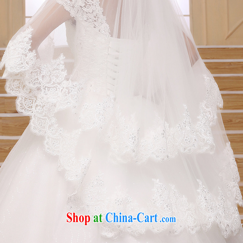 Early definition 2015 new Korean-style solid color, and more than double face bridal wedding wedding soft head yarn white, diffuse, and shopping on the Internet
