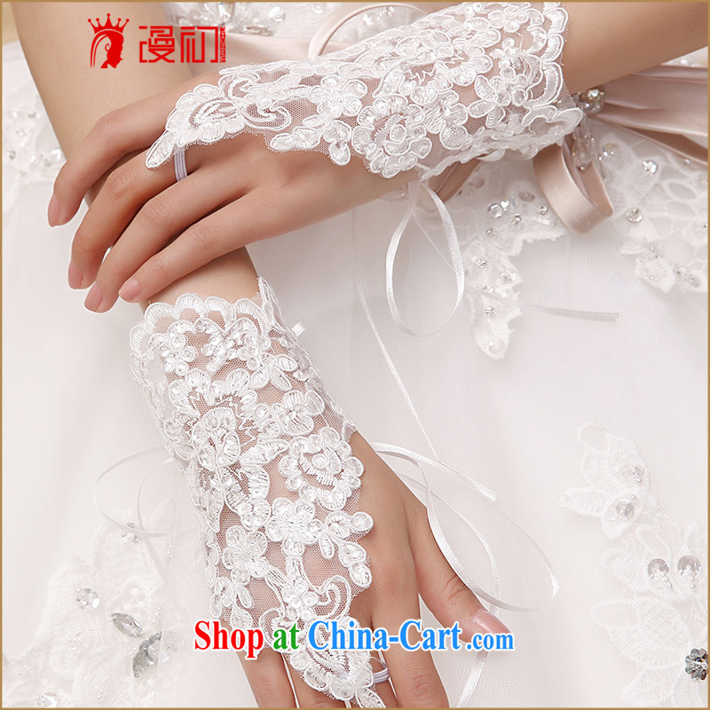 Early definition 2015 new Korean bridal gloves wedding gloves short terrace, a lace wedding gloves summer White Diamond white