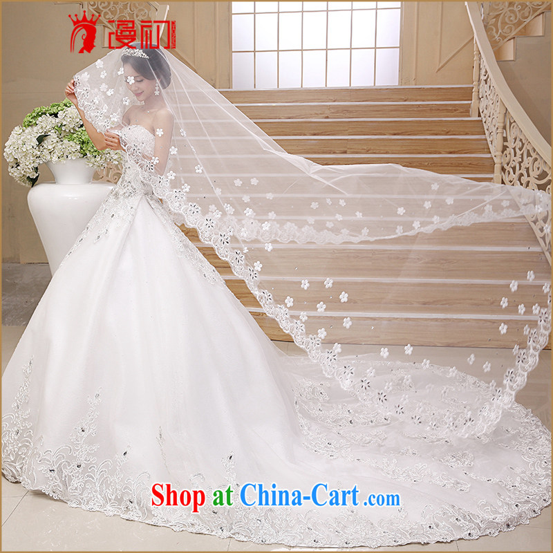 Early definition brides and legal Korean-style lace 3M head yarn and to upscale and legal water drilling, lace-tail luxury head yarn white, diffuse, and, shopping on the Internet