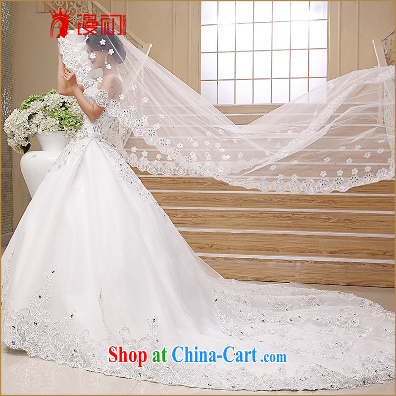 Early definition brides and legal Korean-style lace 3M head yarn and to upscale and legal water drilling, lace-tail luxury head yarn white, diffuse, and, shopping on the Internet