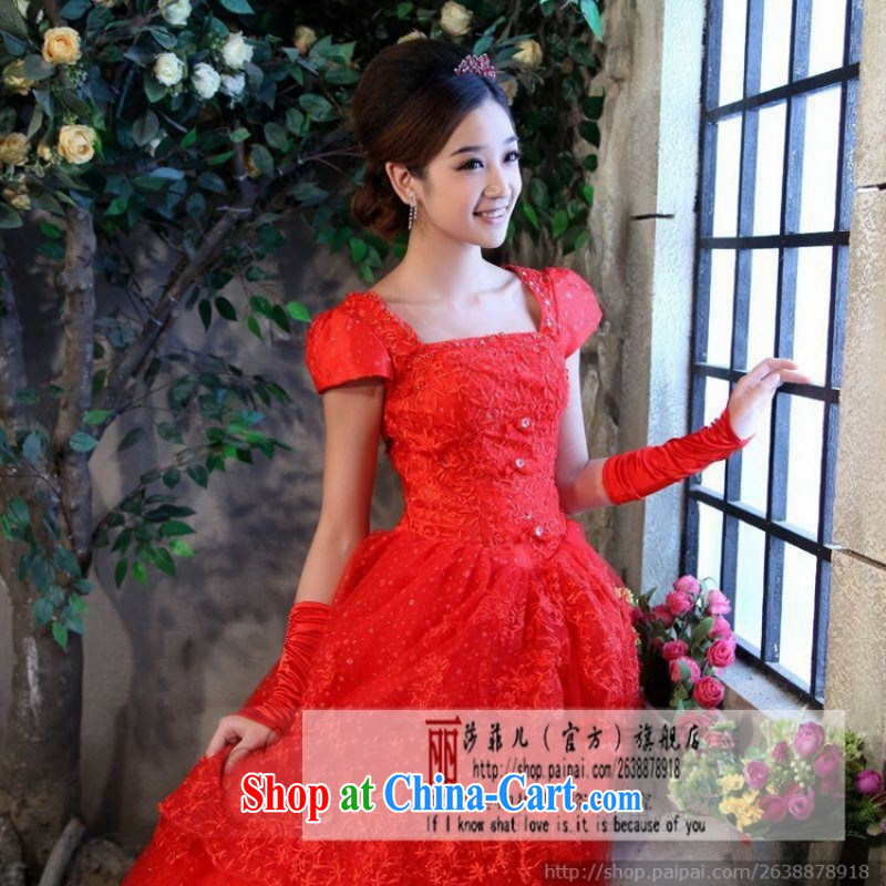 Love, Norman red wedding dresses new 2014 lace wedding Korean Princess with wedding tie-shoulder bag red customers to size the do not return, love so Pang, shopping on the Internet