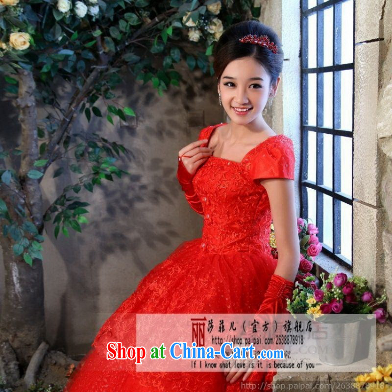 Love, Norman red wedding dresses new 2014 lace wedding Korean Princess with wedding tie-shoulder bag red customers to size the do not return, love so Pang, shopping on the Internet
