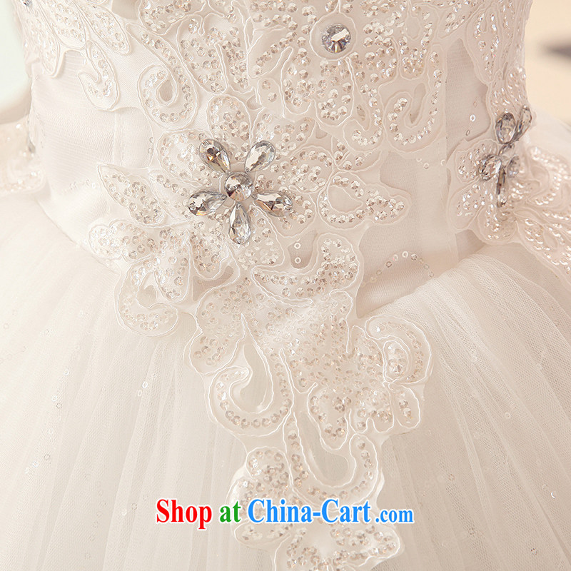 Qi wei summer 2015 new wedding dresses bride's bare chest wedding with wedding summer lace wedding, white tie wedding ivory white pre-sale 7 Day Shipping XL, Qi wei (QI WAVE), online shopping