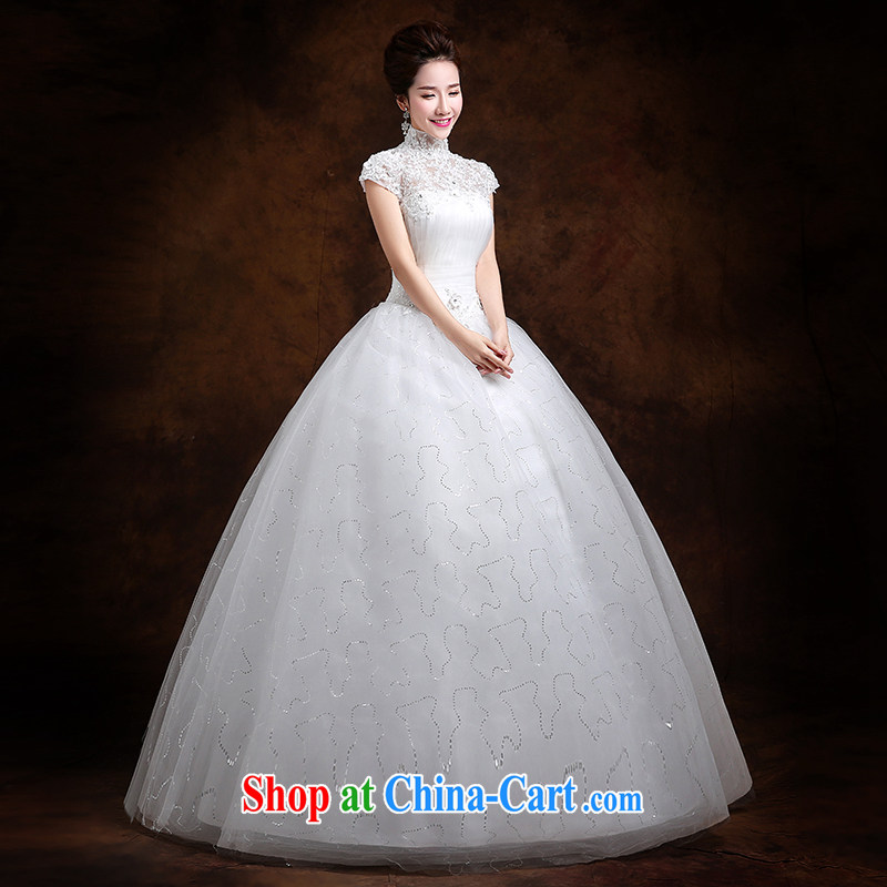 Qi wei summer 2015 Korean wedding dresses bridal wedding wedding dress white package shoulder with a shoulder strap shaggy dress code the beauty graphics thin dress girls ivory white S, Qi wei (QI WAVE), online shopping