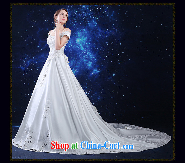Qi wei summer 2015 new stylish Korean-style package shoulder wedding dresses ivory white satin wedding a shoulder Deluxe long-tail wedding dress girls ivory XL urgent contact Customer Service pictures, price, brand platters! Elections are good character, the national distribution, so why buy now enjoy more preferential! Health