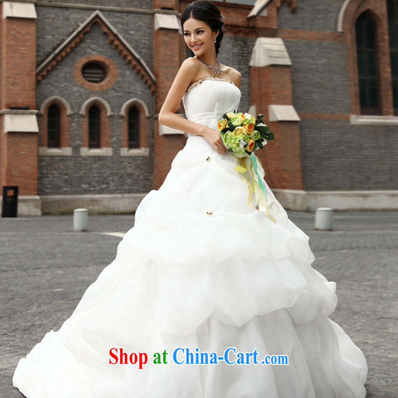 Qi wei summer wedding dresses new 2015 erase chest wedding band wedding Princess wedding tail wedding lace wedding trailing white tailored the $50, Qi wei (QI WAVE), and shopping on the Internet