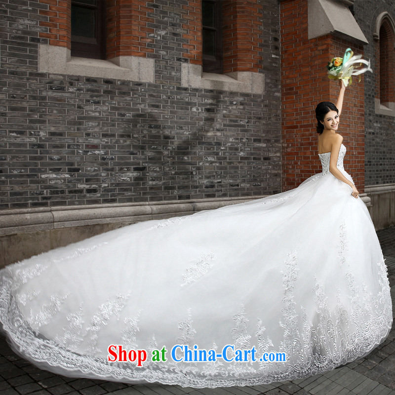 Wei Qi 2015 wedding dresses lace wedding wiped chest wedding tail wedding tail bridal wedding wedding band wedding ivory white XL pre-sale 7 Day Shipping, Qi wei (QI WAVE), online shopping