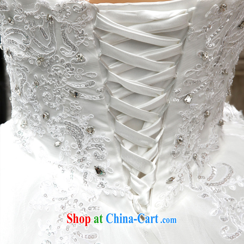 Wei Qi 2015 wedding dresses lace wedding wiped chest wedding tail wedding tail bridal wedding wedding band wedding ivory white XL pre-sale 7 Day Shipping, Qi wei (QI WAVE), online shopping