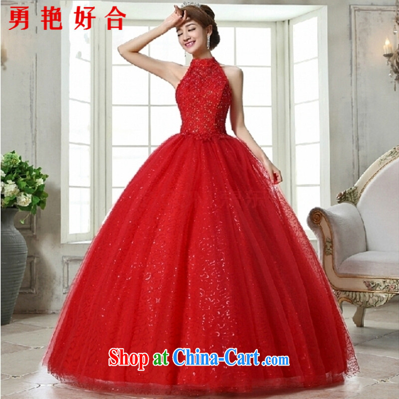 Yong-yan and wedding dresses 2015 new Korean princess is also wedding Korean wood drill autumn and winter With wedding Red. size is not returned.