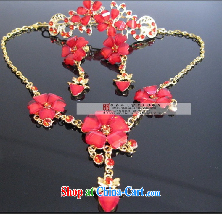 Red bridal jewelry 3 piece wedding necklaces and ornaments earrings dresses, dress, bridal jewelry accessories girls pictures, price, brand platters! Elections are good character, the national distribution, so why buy now enjoy more preferential! Health