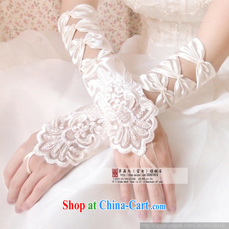 Popularity marriages 3 piece gloves wedding accessories Bow Tie lace no means stretch gloves white, love so Pang, shopping on the Internet