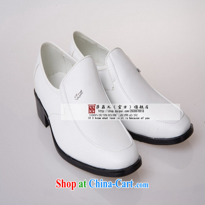 White leather shoes red Song choral competition stage shoes men's dress shoes new unbroken shoes 768 white 44, love so Pang, shopping on the Internet