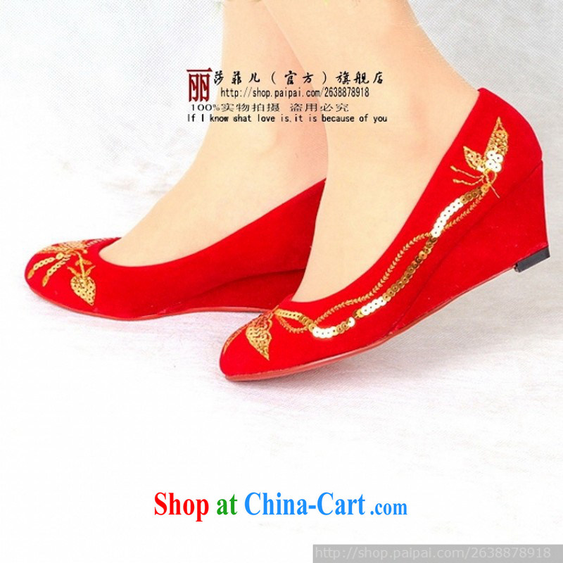 Bridal wedding shoes wedding shoes shoes dresses red wedding shoes bridal shoes and 99,810 red 9, love so Pang, shopping on the Internet