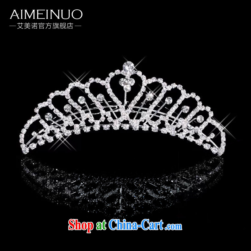 The United States and the bride's wedding dresses Crown headdress bridal crown and ornaments wedding accessories hair accessories G 06 white, and the US (Imeinuo), shopping on the Internet