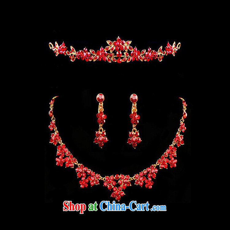 Acacia 2015 red water drilling married women red clavicle link marriage necklace + earrings Crown 3-Piece accessories marriages and accessory images, price, brand platters! Elections are good character, the national distribution, so why buy now enjoy more preferential! Health