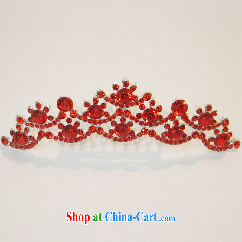 The United States and the red head-dress wedding dresses accessories Korea imported wood drill flash Crown bridal crown the yoke marriage accessories G - 092 red, and the US (Imeinuo), online shopping
