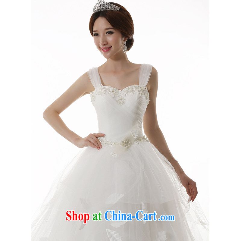 Dirty comics 2015 New Field shoulder dream stylish large-tail wedding Korean Beauty shoulders shaggy dress long-tail wedding dresses-tail 100 CM tailored, clean comics, and shopping on the Internet