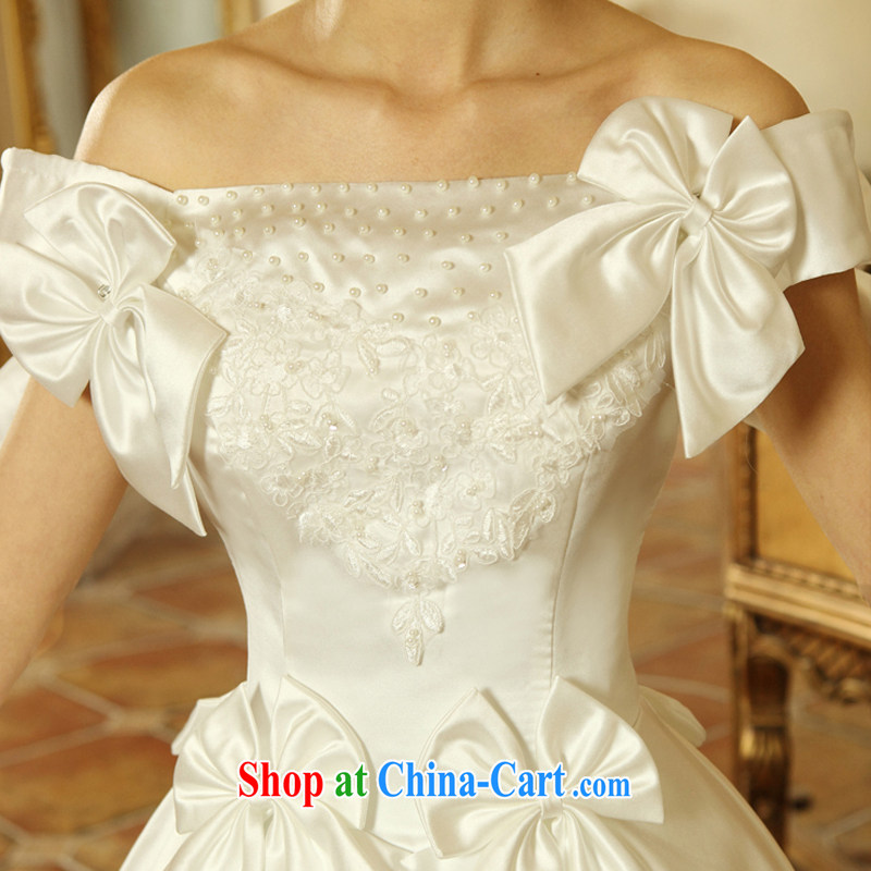 Rain is still Yi marriages 2015 new dress stylish Pearl lace bridal double-shoulder strap wedding HS 923 white M, rain is clothing, shopping on the Internet