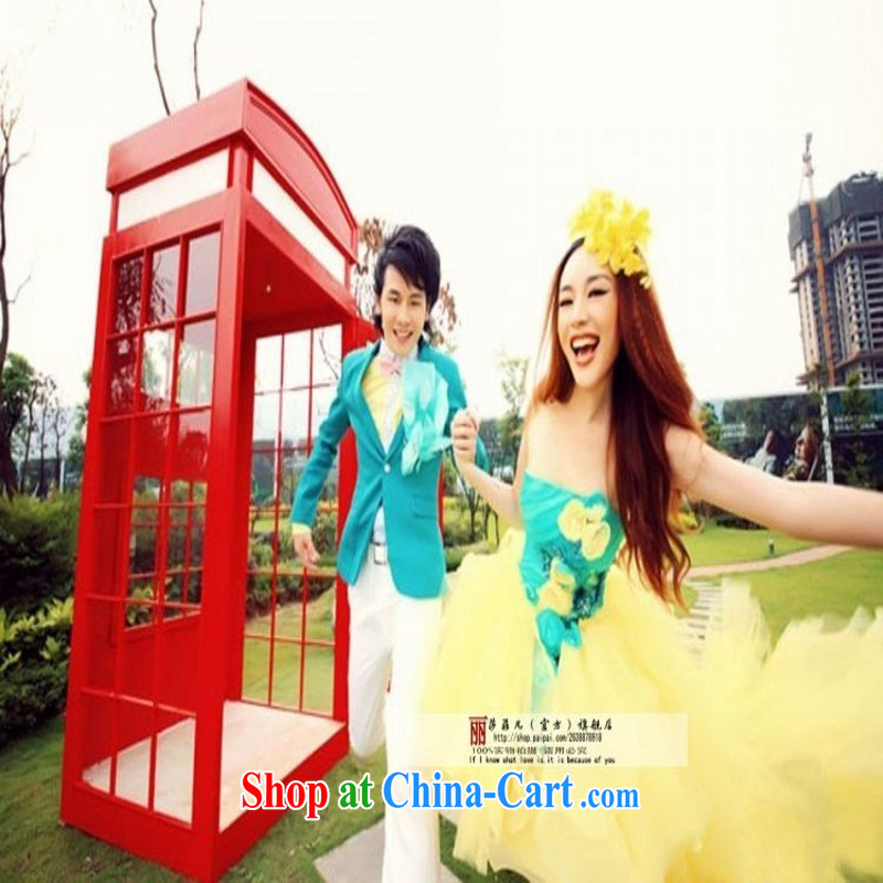 Summer 2014 new special topics for couples wedding dresses photo building a photo wedding couples theme clothing yellow Customer to size the do not return, love so Pang, shopping on the Internet