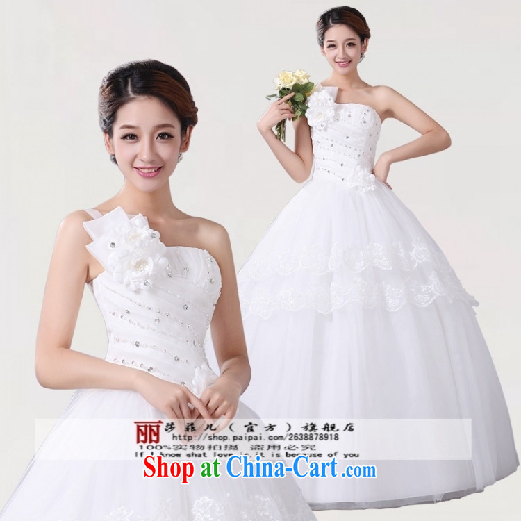 Spring new wedding dresses 2015 Korean sweet Princess single shoulder strap with flowers with strap wedding customer size made no final pictures, price, brand platters! Elections are good character, the national distribution, so why buy now enjoy more preferential! Health