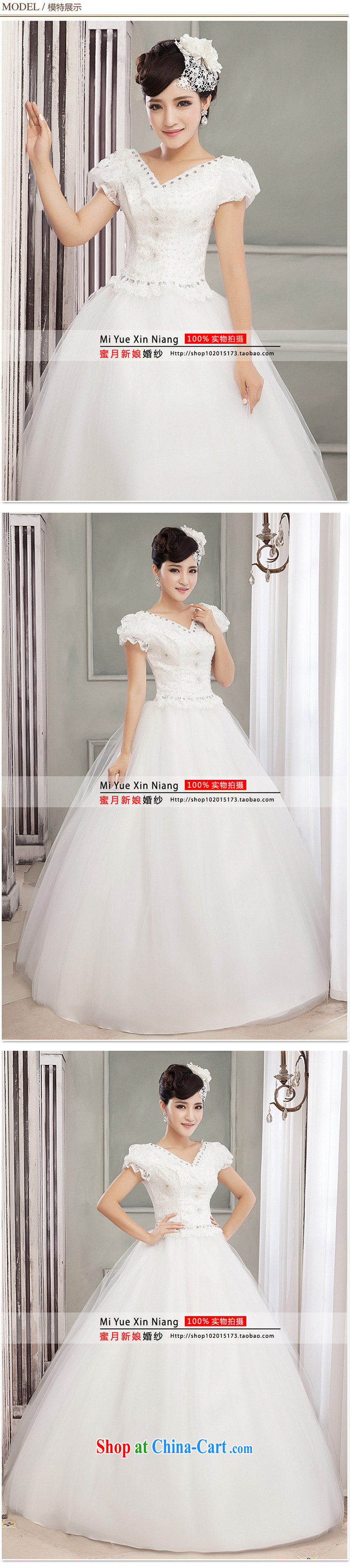 Honeymoon bridal wedding dresses 2015 New a word bubble cuff package shoulder bridal shaggy wedding Korean video thin lace with wedding dresses white L pictures, price, brand platters! Elections are good character, the national distribution, so why buy now enjoy more preferential! Health