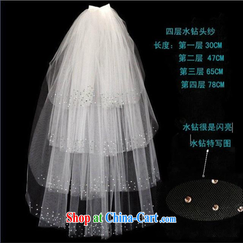 Rain is still Yi Ying House photography accessories bridal wedding style wedding accessories/light, decorated with layer 4 M white head yarn TS 16 m White 4-story, rain is clothing, and shopping on the Internet
