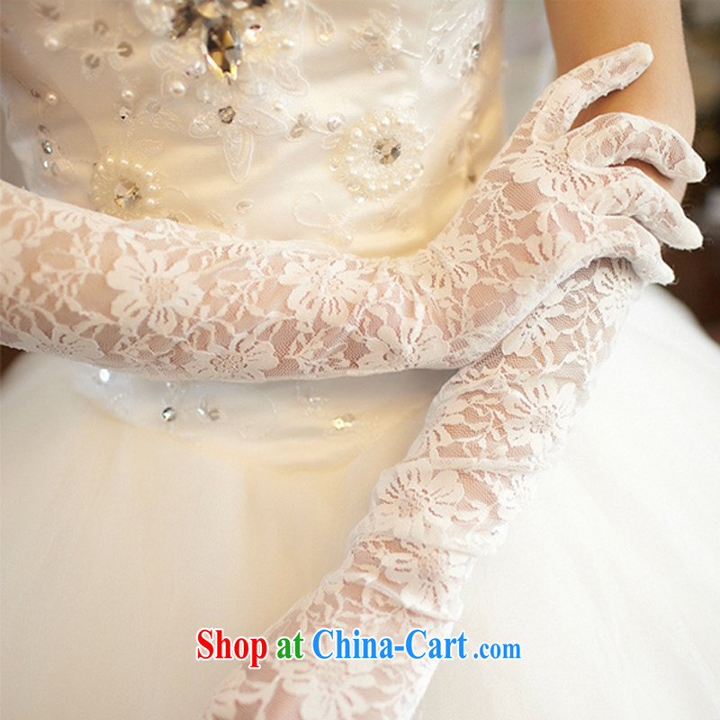Rain is still Yi Ying House bridal gloves wedding wedding gloves red white lace gloves Long gloves ST 013m White, rain is clothing, shopping on the Internet