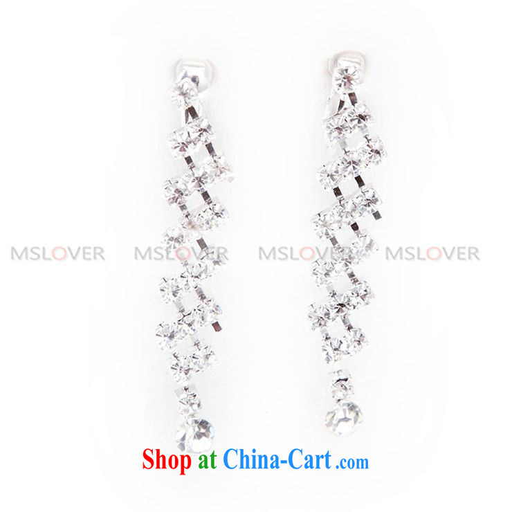 MSLover heart-crystal bridal Crown Kit link marriage jewelry wedding accessories set necklace earrings set S 130,801 silver necklace earrings 2-piece set (ear-clips, pictures, price, brand platters! Elections are good character, the national distribution, so why buy now enjoy more preferential! Health
