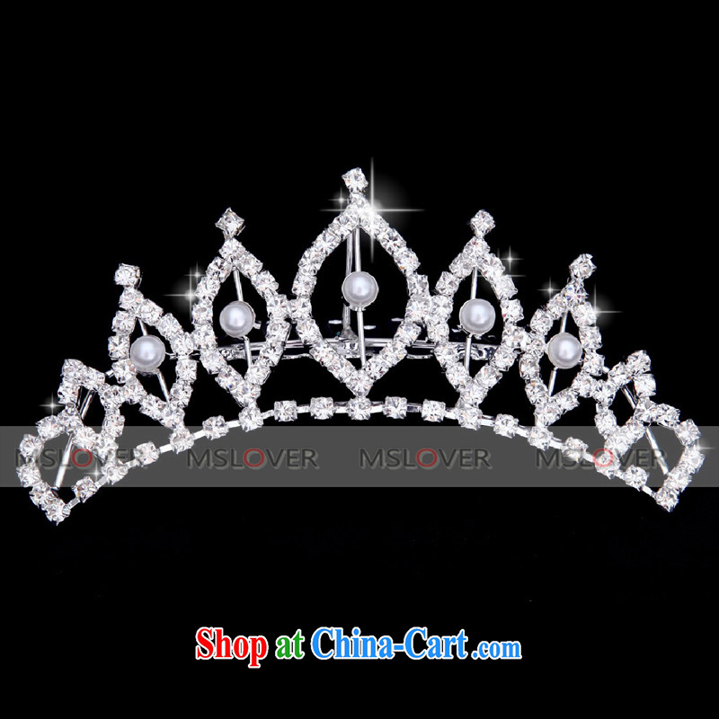 MSLover flower dress accessories water drill girls head-dress Korea Crown Princess-the-brush small Crown S 13,080 silver, name, Mona Lisa (MSLOVER), shopping on the Internet