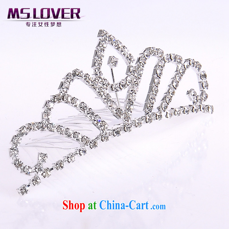 MSlover flower dress accessories water drilling children's crown and ornaments Korean Princess hair accessories with the comb small Crown SP 1051 silver, name, Mona Lisa (MSLOVER), shopping on the Internet