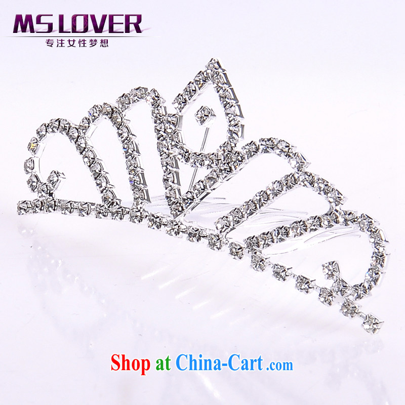 MSlover flower dress accessories water drilling children's crown and ornaments Korean Princess hair accessories with the comb small Crown SP 1051 silver, name, Mona Lisa (MSLOVER), shopping on the Internet