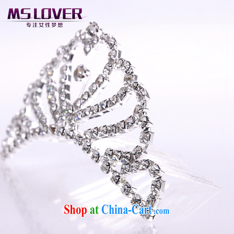 MSlover flower dress accessories water drilling children Crown headdress Korean Princess hair accessories with the comb small Crown SP1050 silver, name, Elisabeth Rehn (MSLOVER), shopping on the Internet