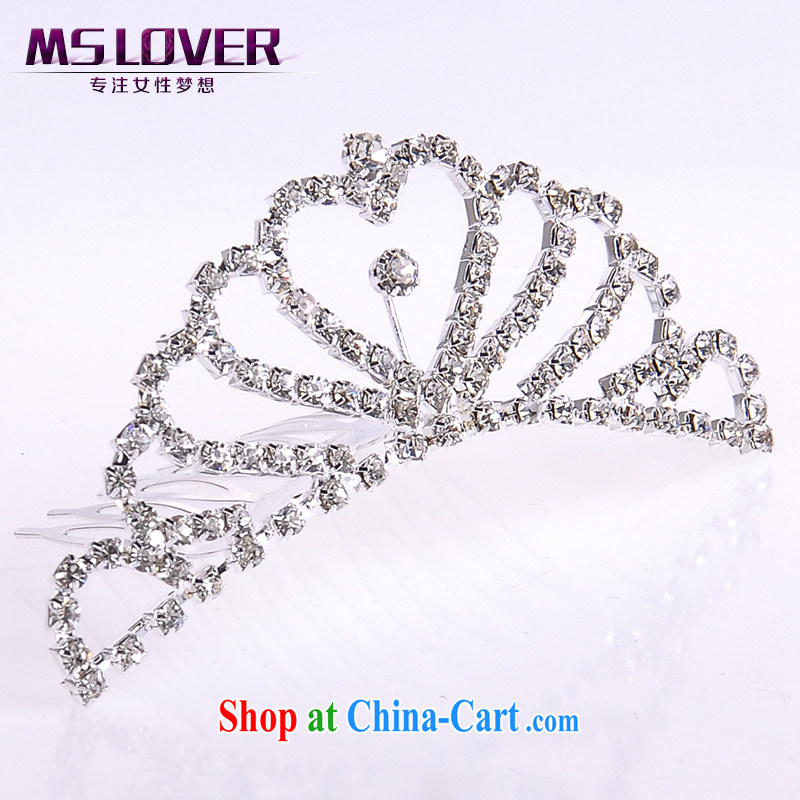 MSlover flower dress accessories water drilling children Crown headdress Korean Princess hair accessories with the comb small Crown SP1050 silver, name, Elisabeth Rehn (MSLOVER), shopping on the Internet