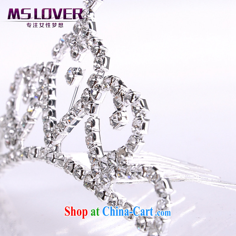 MSlover flower accessories water drilling children's crown and ornaments Korean Princess hair accessories children's performances and the comb small Crown SP 1049 silver, name, Mona Lisa (MSLOVER), shopping on the Internet