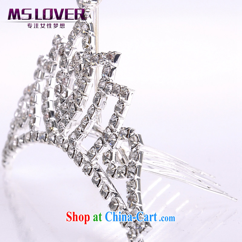 MSlover flower accessories water drilling children's crown and ornaments Korean Princess hair accessories children's performances and the comb small Crown SP 1047 silver, name, Mona Lisa (MSLOVER), shopping on the Internet