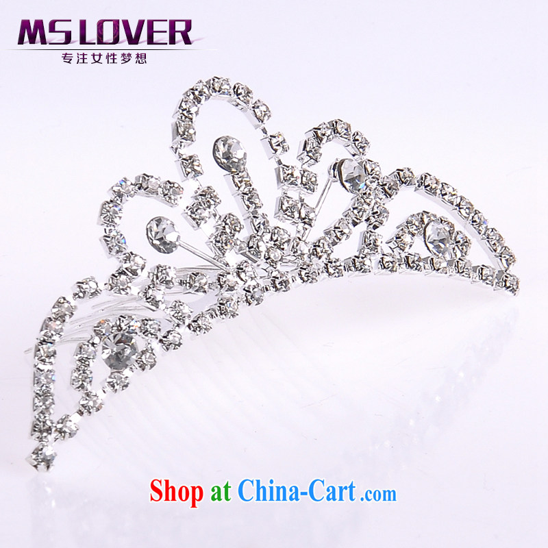 MSlover flower accessories water drilling children's crown and ornaments Korean Princess hair accessories children's performances and the comb small Crown SP 1046 silver, name, Mona Lisa (MSLOVER), shopping on the Internet