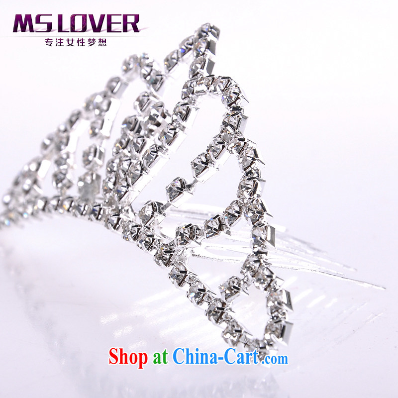 MSlover flower accessories water drilling children's crown and ornaments Korean Princess hair accessories children's performances and the comb small Crown SP 1045 silver, name, Mona Lisa (MSLOVER), shopping on the Internet
