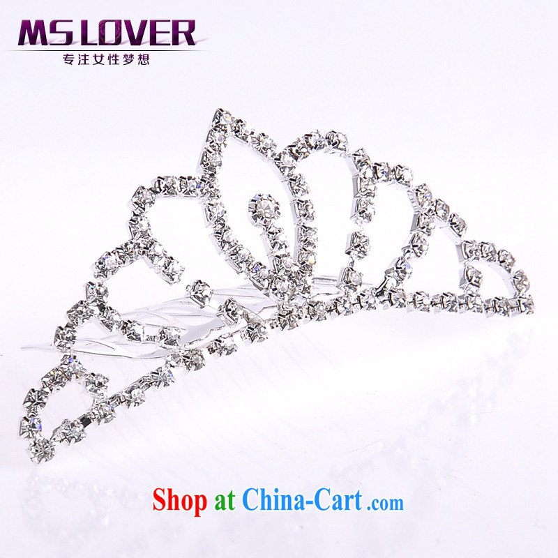 MSlover flower accessories water drilling children's crown and ornaments Korean Princess hair accessories children's performances and the comb small Crown SP 1045 silver, name, Mona Lisa (MSLOVER), shopping on the Internet