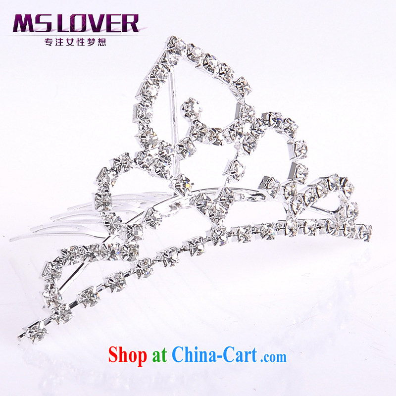 MSlover flower accessories water drilling children's crown and ornaments Korean Princess hair accessories children's performances and the comb small Crown SP 1042 silver, name, Mona Lisa (MSLOVER), shopping on the Internet