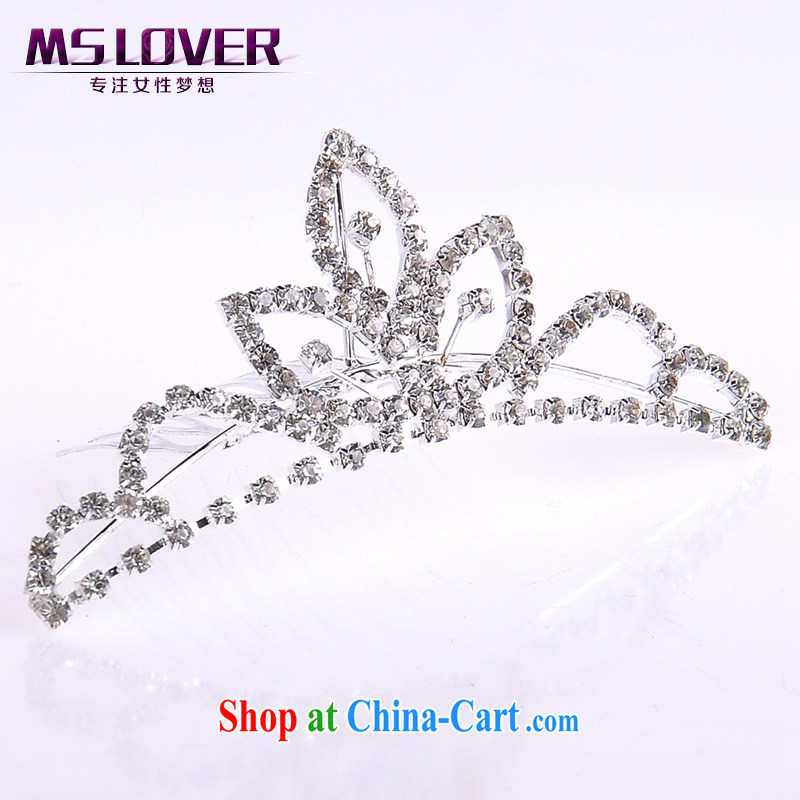 MSlover flower accessories water drilling children crown and ornaments Korean Princess hair accessories children's performances and the comb small Crown SP 1040 silver, name, Elizabeth (MSLOVER), and, on-line shopping