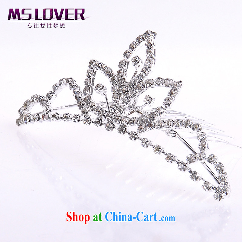 MSlover flower accessories water drilling children crown and ornaments Korean Princess hair accessories children's performances and the comb small Crown SP 1040 silver, name, Elizabeth (MSLOVER), and, on-line shopping
