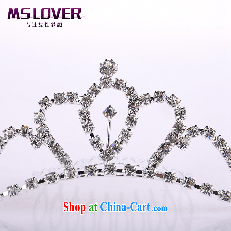 MSlover flower accessories water drilling children's crown and ornaments Korean Princess hair accessories children's performances and the comb small Crown SP 1039 silver, name, Mona Lisa (MSLOVER), shopping on the Internet