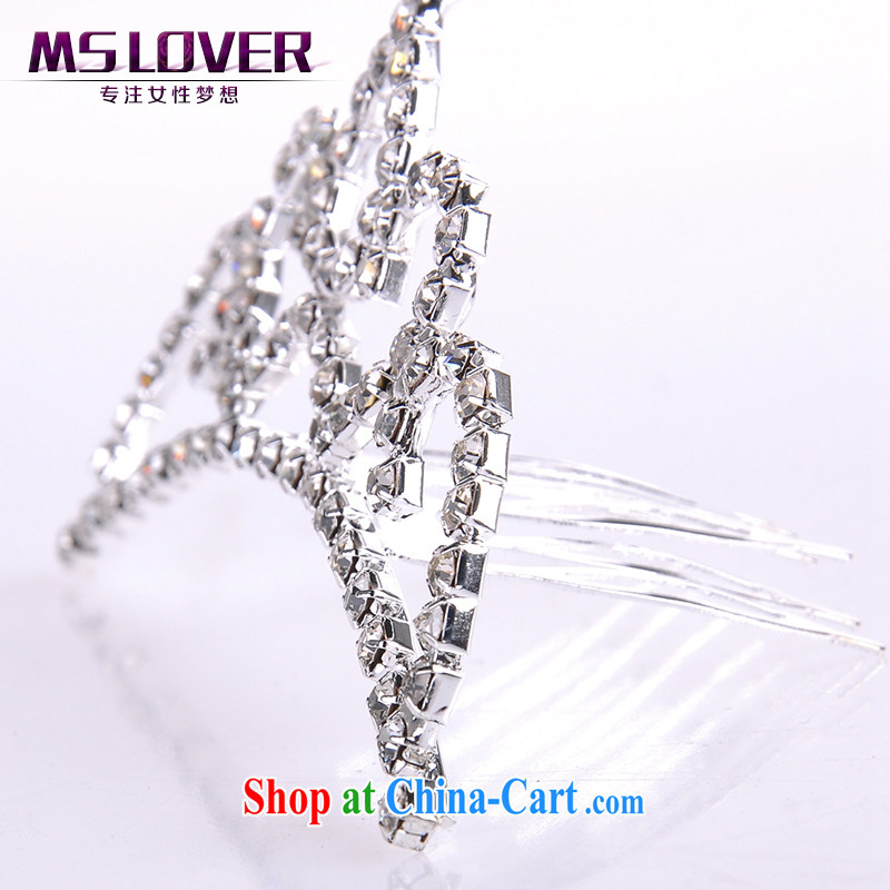 MSlover flower accessories water drilling children's crown and ornaments Korean Princess hair accessories children's performances and the comb small Crown SP 1038 silver, name, Mona Lisa (MSLOVER), shopping on the Internet