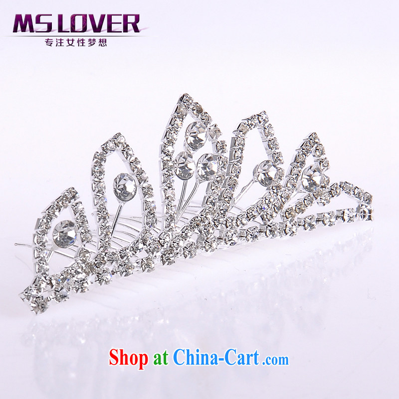 MSlover flower accessories water drilling children Princess crown and ornaments ornaments children's performances and the comb small Crown S 130,802 silver, famous Mona Lisa (MSLOVER), shopping on the Internet