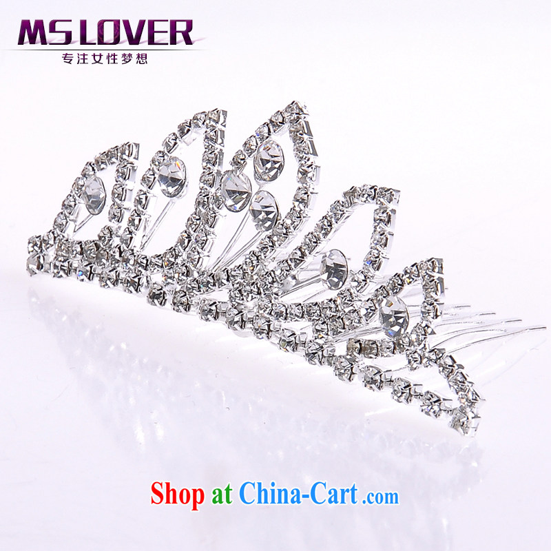 MSlover flower accessories water drilling children Princess crown and ornaments ornaments children's performances and the comb small Crown S 130,802 silver, famous Mona Lisa (MSLOVER), shopping on the Internet